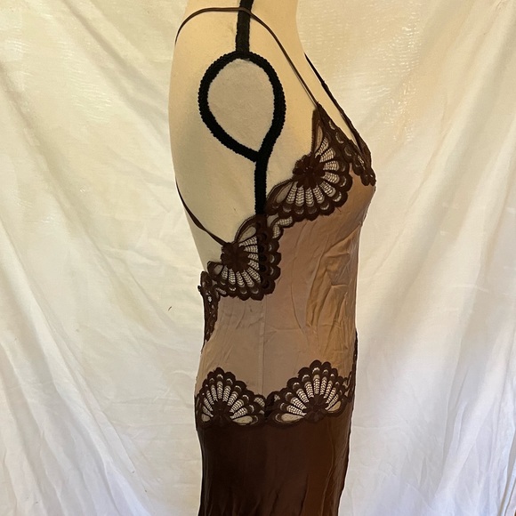 Vintage silk & lace art deco style gown - Picture 9 of 13